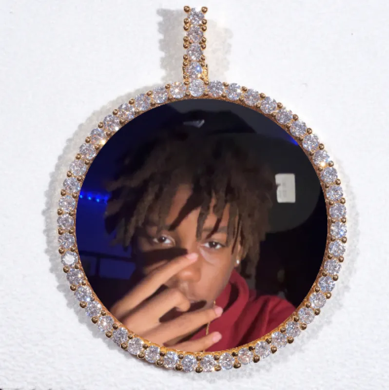 LARGE 3D CIRCLE CUSTOM PICTURE PENDANT sold by The GUU Shop