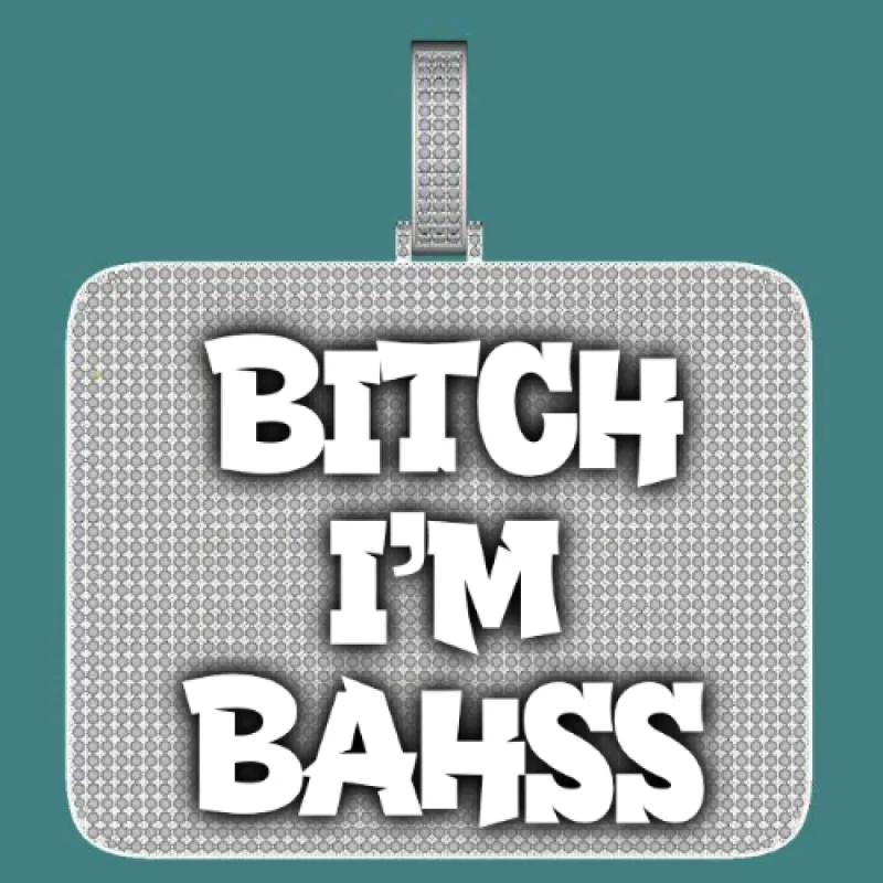 CUSTOM LETTER NECKLACE 3D BIG SQUARE sold by The GUU Shop