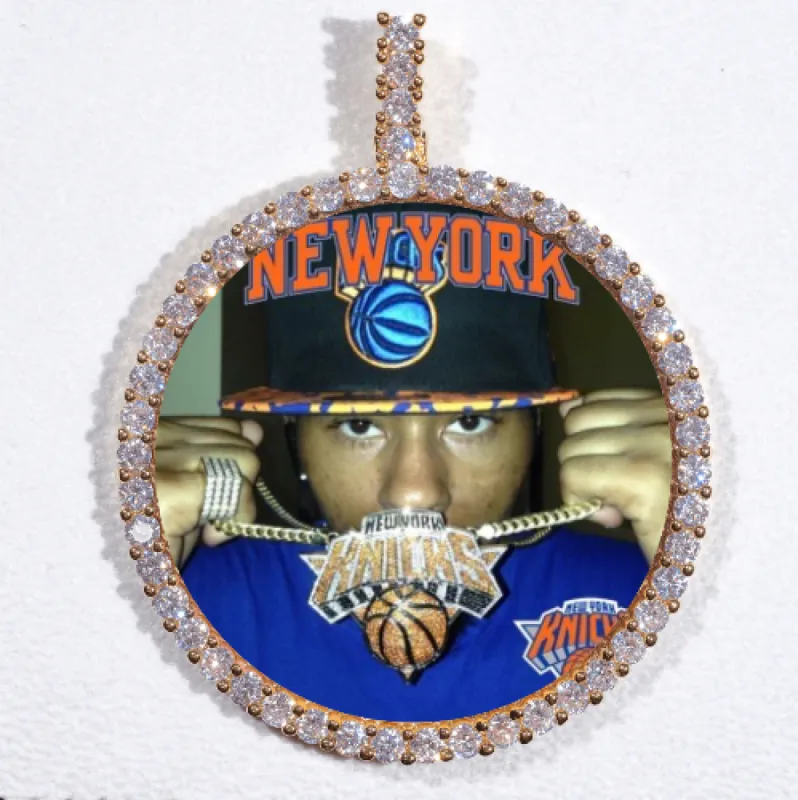 LARGE 3D CIRCLE CUSTOM PICTURE PENDANT made by The GUU Shop