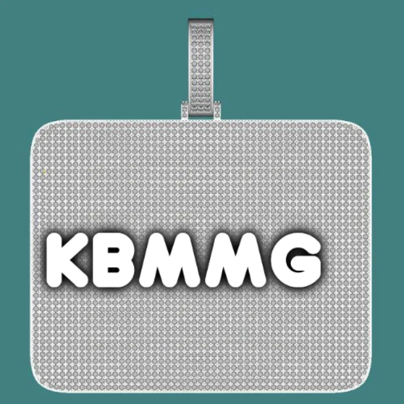 CUSTOM LETTER NECKLACE 3D BIG SQUARE sold by The GUU Shop