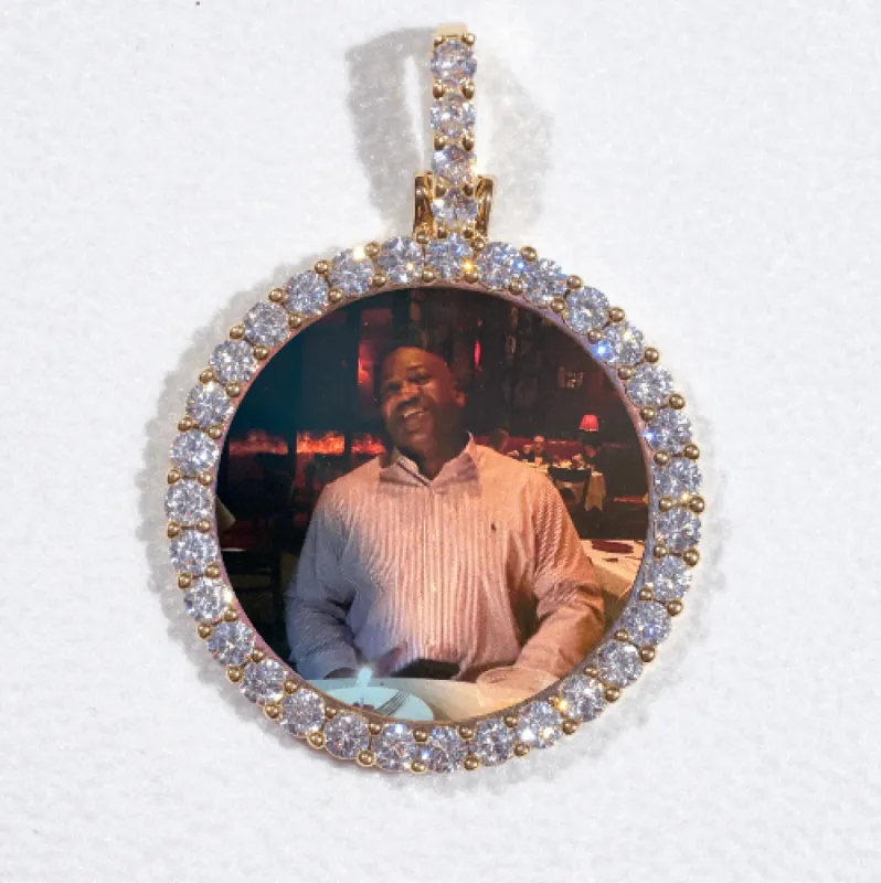 3D CIRCLE CUSTOM PICTURE PENDANT SMALL SIZE sold by The GUU Shop