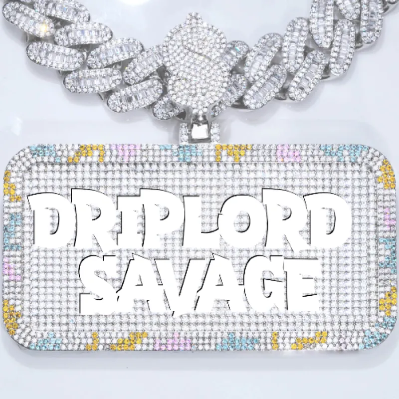 CUSTOM LETTER NECKLACE 3D COLORFUL SQUARE sold by The GUU Shop