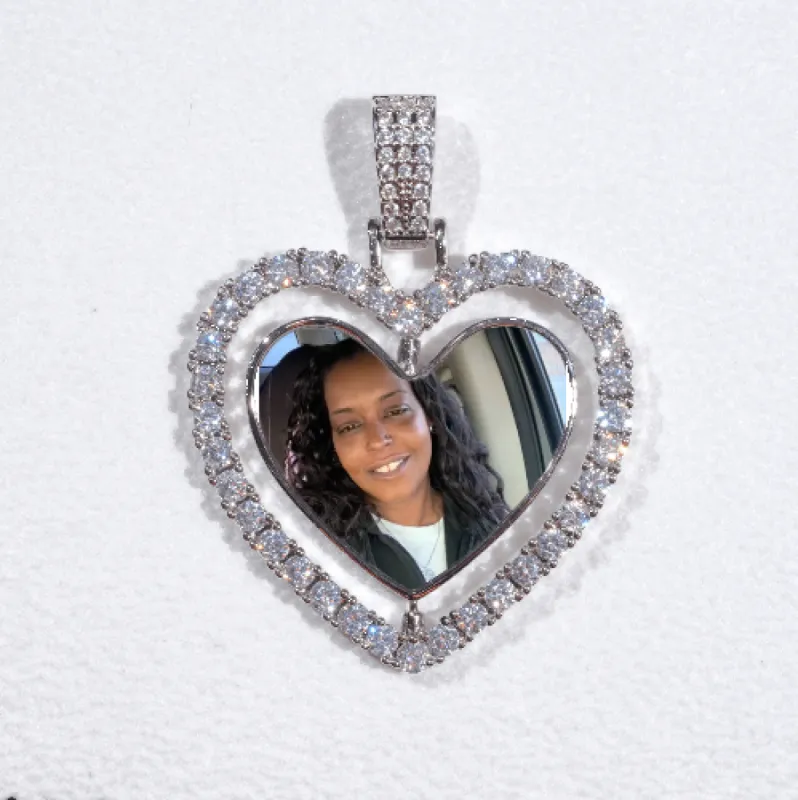 3D Spinning 2-Faced Heart Custom Picture Pendant sold by The GUU Shop