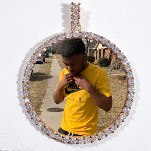 LARGE 3D CIRCLE CUSTOM PICTURE PENDANT sold by The GUU Shop