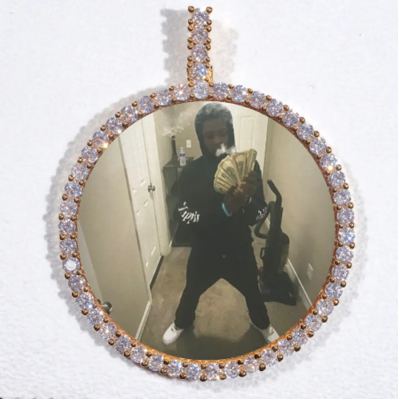 LARGE 3D CIRCLE CUSTOM PICTURE PENDANT sold by The GUU Shop