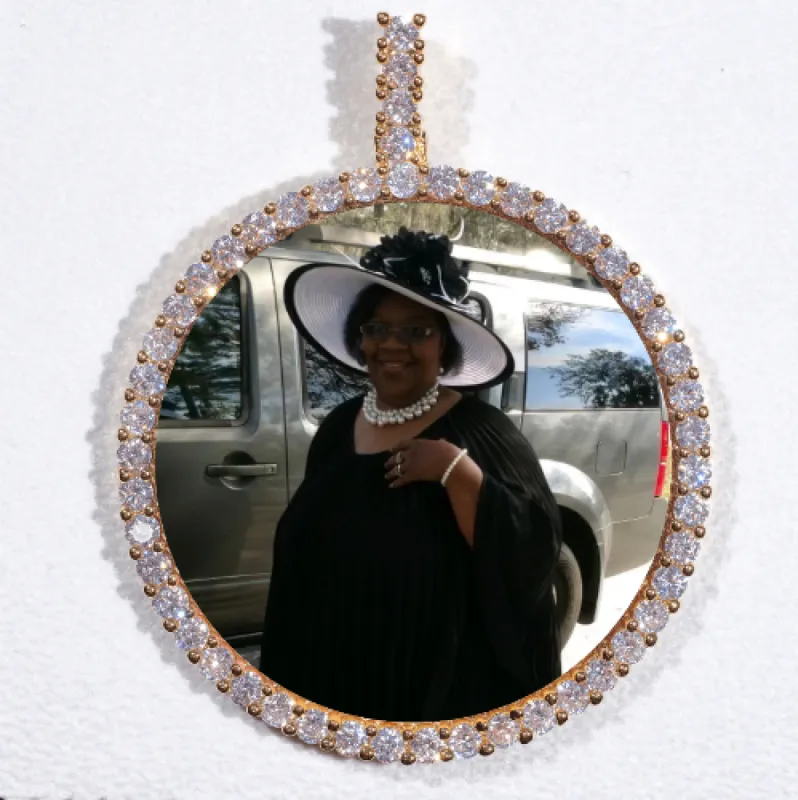 LARGE 3D CIRCLE CUSTOM PICTURE PENDANT sold by The GUU Shop