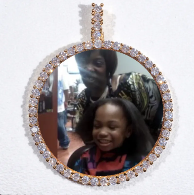 LARGE 3D CIRCLE CUSTOM PICTURE PENDANT sold by The GUU Shop