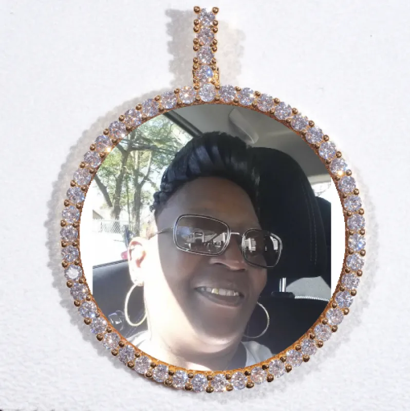 LARGE 3D CIRCLE CUSTOM PICTURE PENDANT sold by The GUU Shop