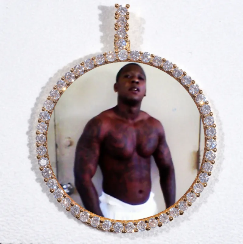 LARGE 3D CIRCLE CUSTOM PICTURE PENDANT sold by The GUU Shop