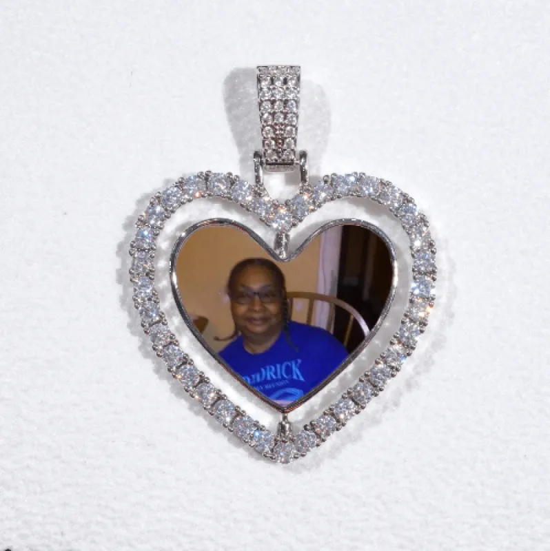 3D Spinning 2-Faced Heart Custom Picture Pendant sold by The GUU Shop