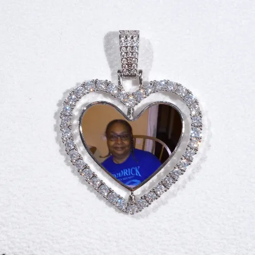 3D Spinning 2-Faced Heart Custom Picture Pendant sold by The GUU Shop