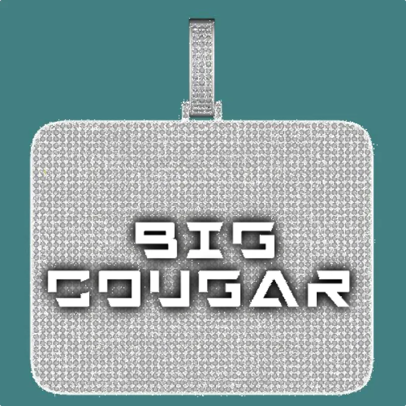 CUSTOM LETTER NECKLACE 3D BIG SQUARE sold by The GUU Shop