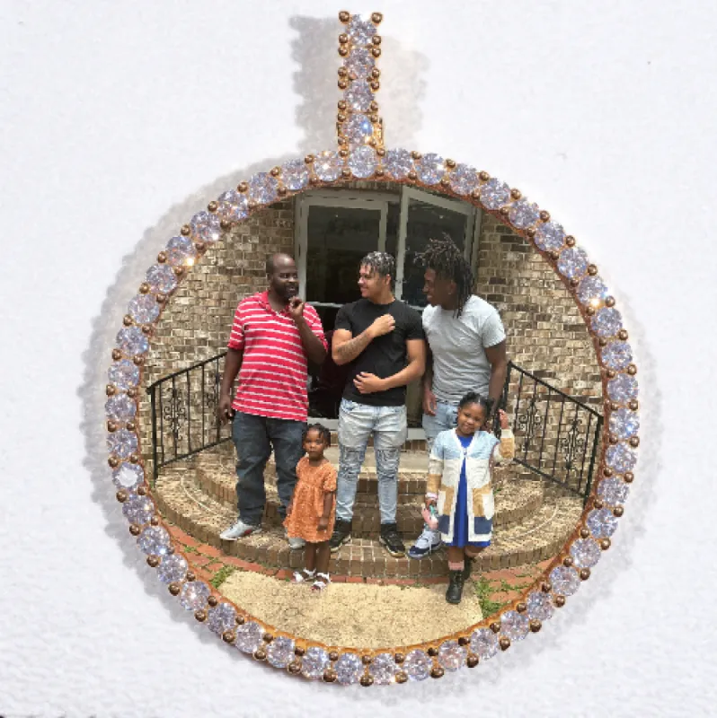 LARGE 3D CIRCLE CUSTOM PICTURE PENDANT sold by The GUU Shop