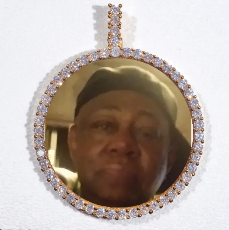 LARGE 3D CIRCLE CUSTOM PICTURE PENDANT sold by The GUU Shop