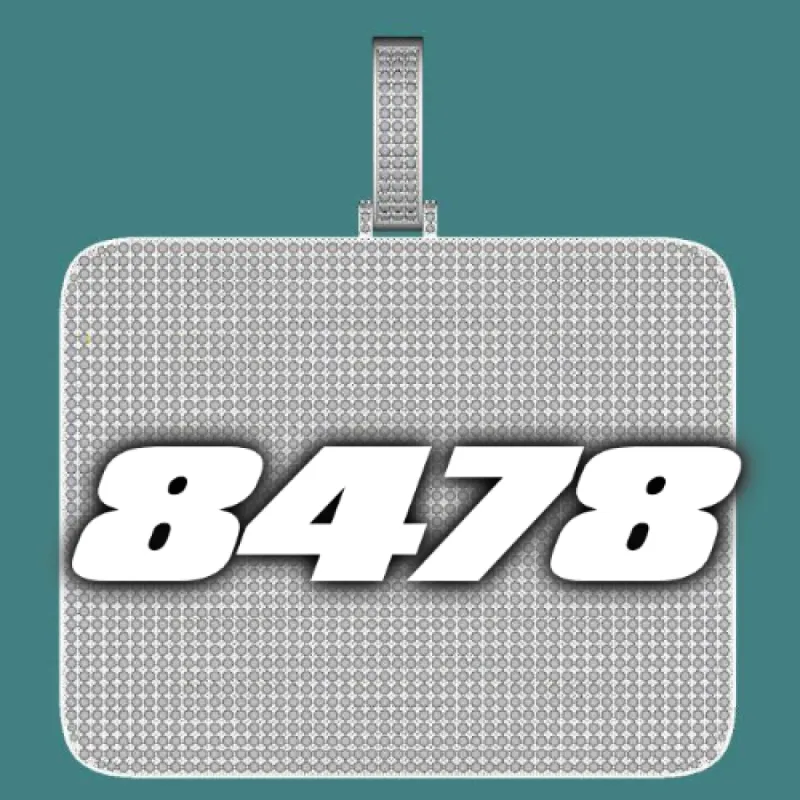 CUSTOM LETTER NECKLACE 3D BIG SQUARE sold by The GUU Shop