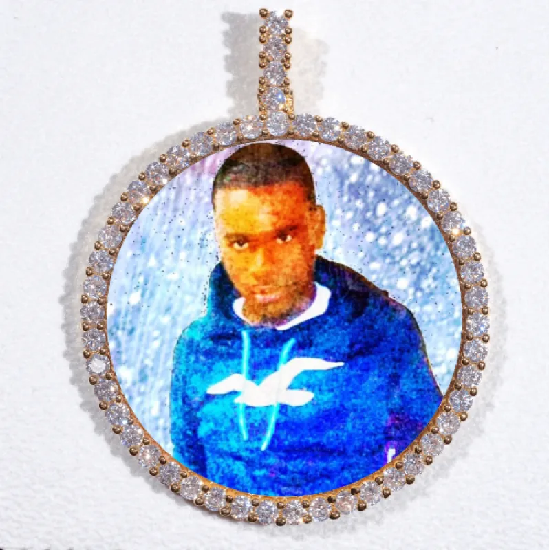LARGE 3D CIRCLE CUSTOM PICTURE PENDANT sold by The GUU Shop