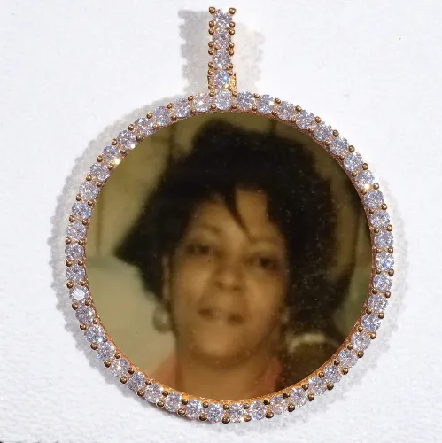 LARGE 3D CIRCLE CUSTOM PICTURE PENDANT sold by The GUU Shop