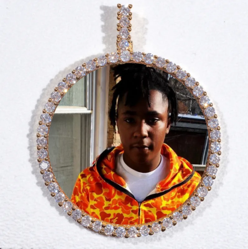 LARGE 3D CIRCLE CUSTOM PICTURE PENDANT sold by The GUU Shop