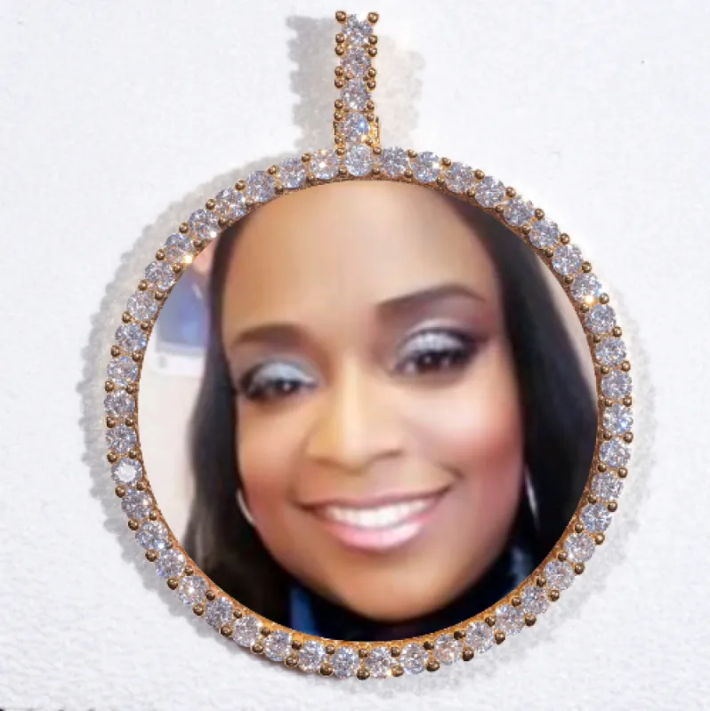 LARGE 3D CIRCLE CUSTOM PICTURE PENDANT sold by The GUU Shop