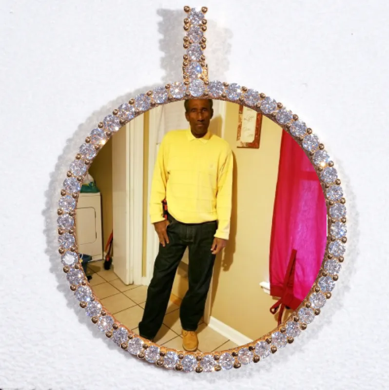 LARGE 3D CIRCLE CUSTOM PICTURE PENDANT sold by The GUU Shop