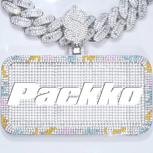 CUSTOM LETTER NECKLACE 3D COLORFUL SQUARE sold by The GUU Shop