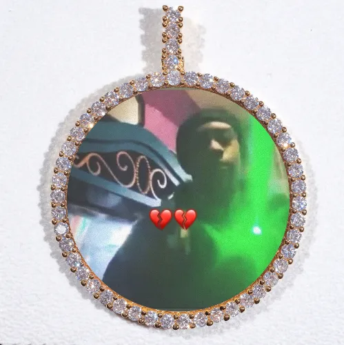 LARGE 3D CIRCLE CUSTOM PICTURE PENDANT sold by The GUU Shop
