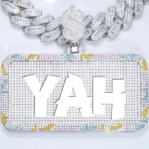 CUSTOM LETTER NECKLACE 3D COLORFUL SQUARE sold by The GUU Shop