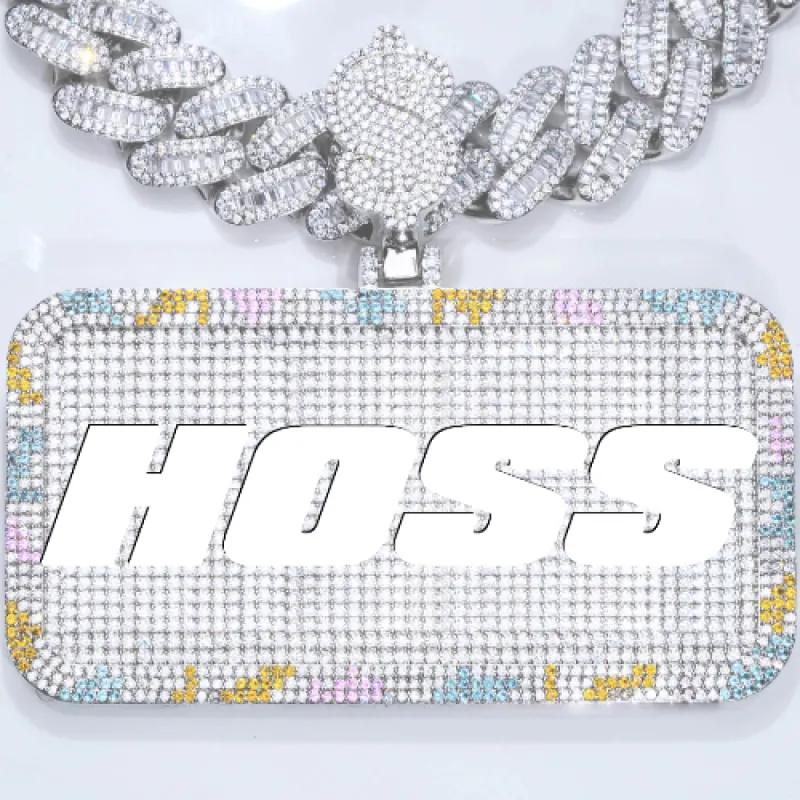 CUSTOM LETTER NECKLACE 3D COLORFUL SQUARE sold by The GUU Shop