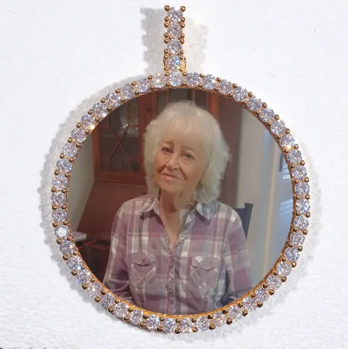 LARGE 3D CIRCLE CUSTOM PICTURE PENDANT sold by The GUU Shop