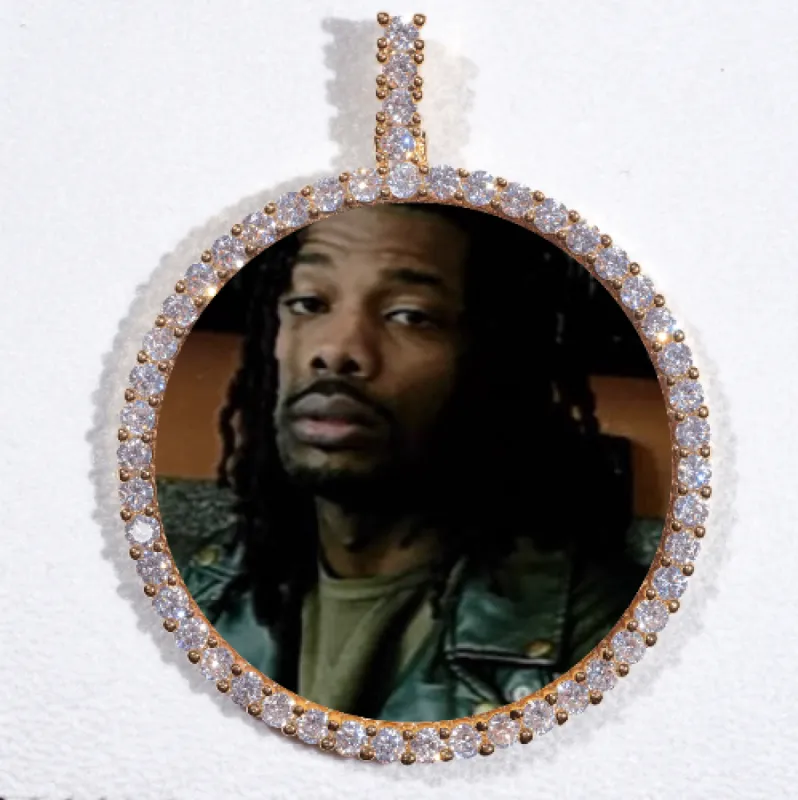 LARGE 3D CIRCLE CUSTOM PICTURE PENDANT sold by The GUU Shop