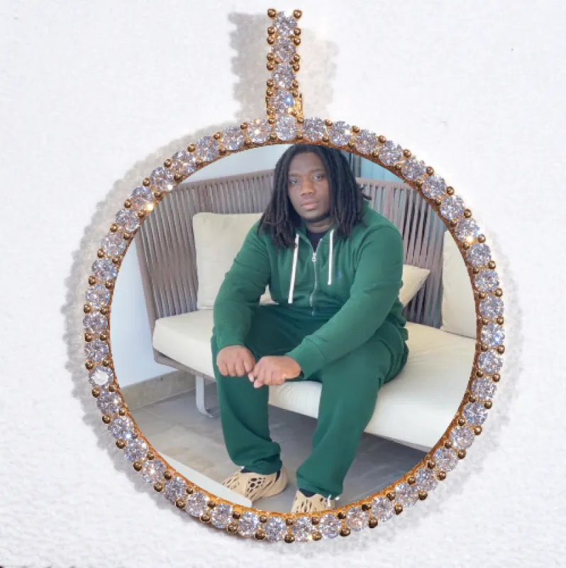 LARGE 3D CIRCLE CUSTOM PICTURE PENDANT sold by The GUU Shop