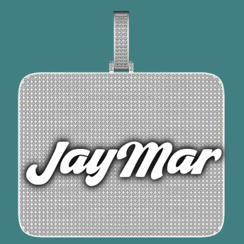 CUSTOM LETTER NECKLACE 3D BIG SQUARE sold by The GUU Shop