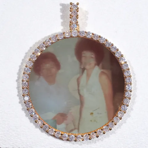 LARGE 3D CIRCLE CUSTOM PICTURE PENDANT sold by The GUU Shop