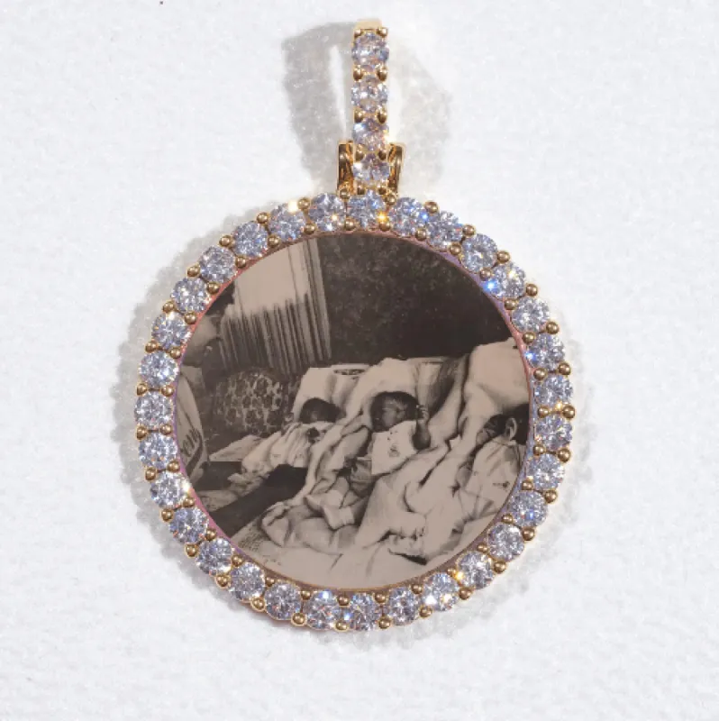 3D CIRCLE CUSTOM PICTURE PENDANT SMALL SIZE sold by The GUU Shop