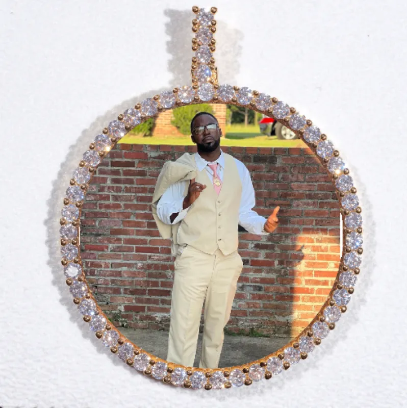 LARGE 3D CIRCLE CUSTOM PICTURE PENDANT sold by The GUU Shop