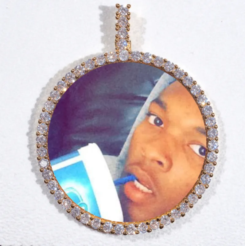 LARGE 3D CIRCLE CUSTOM PICTURE PENDANT sold by The GUU Shop