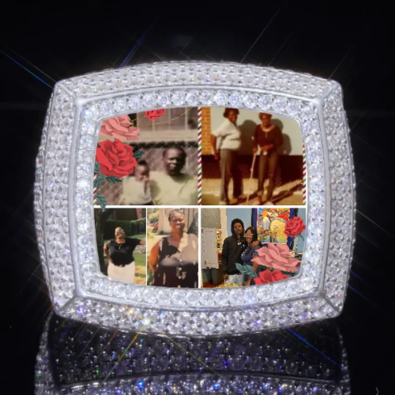 3D CUSTOM PICTURE ICED RING sold by The GUU Shop