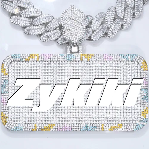 CUSTOM LETTER NECKLACE 3D COLORFUL SQUARE sold by The GUU Shop