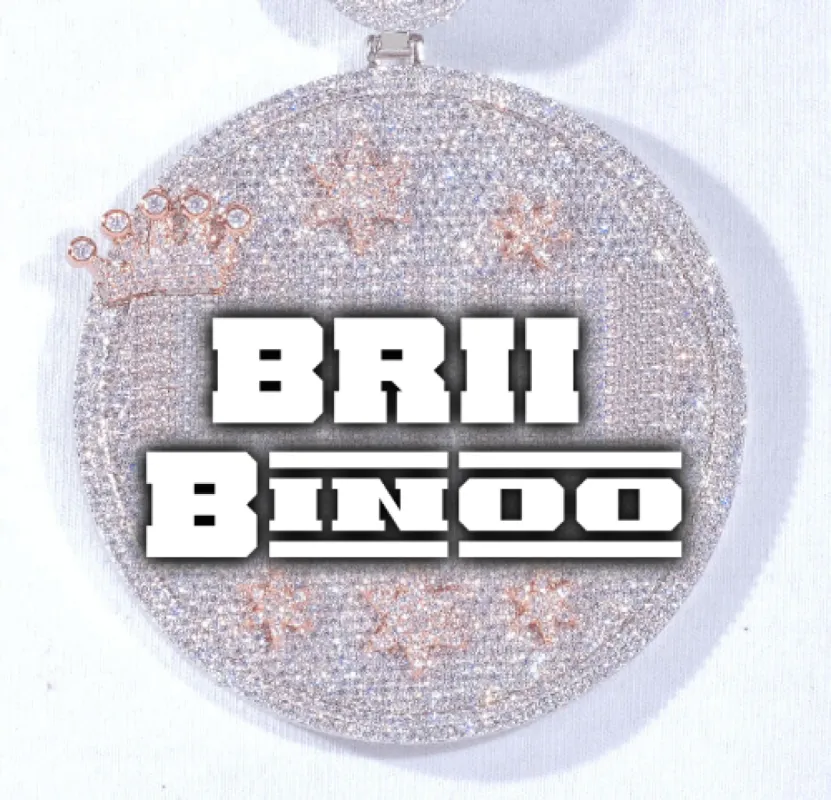 CUSTOM LETTER NECKLACE 3D BIG CROWN DISC sold by The GUU Shop