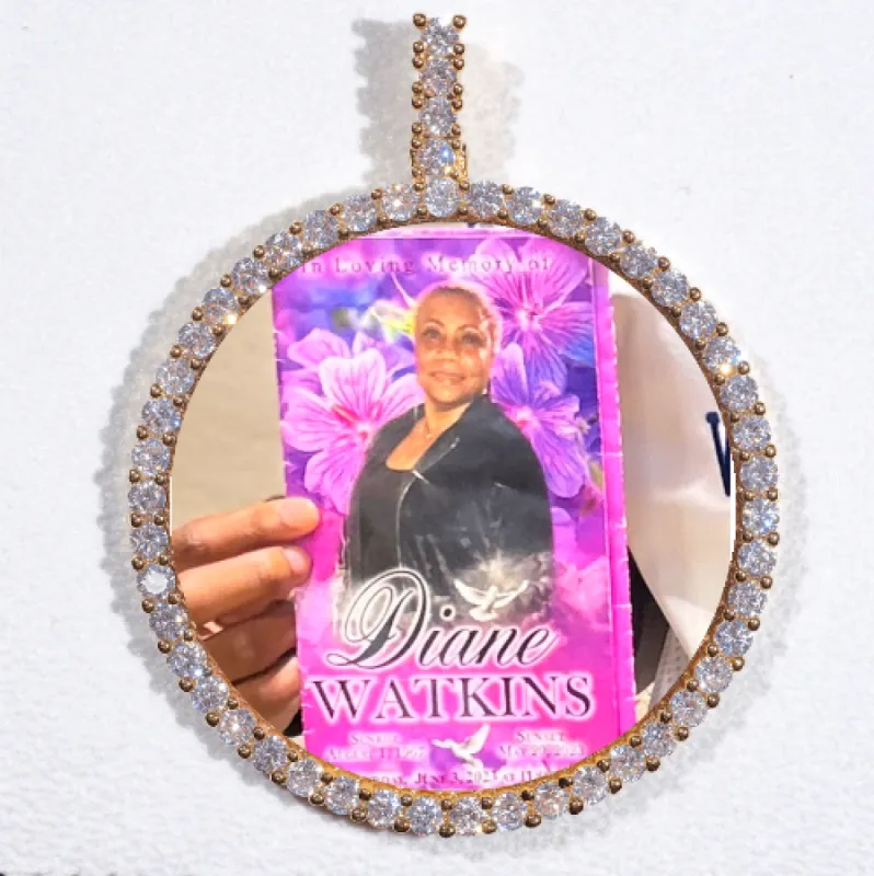 LARGE 3D CIRCLE CUSTOM PICTURE PENDANT sold by The GUU Shop