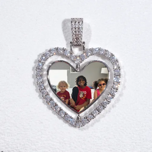 3D Spinning 2-Faced Heart Custom Picture Pendant sold by The GUU Shop