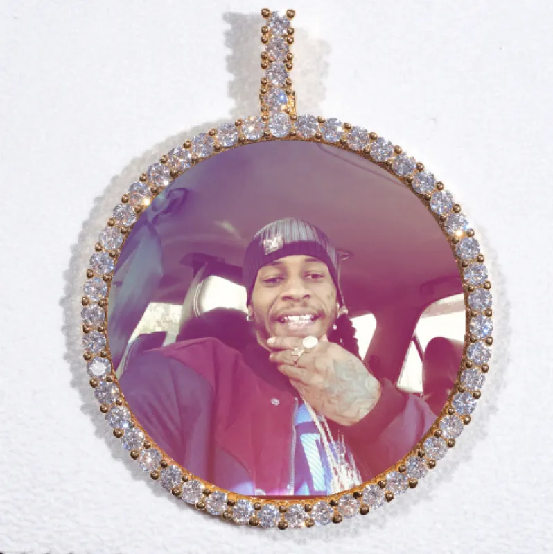 LARGE 3D CIRCLE CUSTOM PICTURE PENDANT sold by The GUU Shop