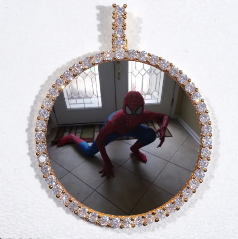 LARGE 3D CIRCLE CUSTOM PICTURE PENDANT sold by The GUU Shop