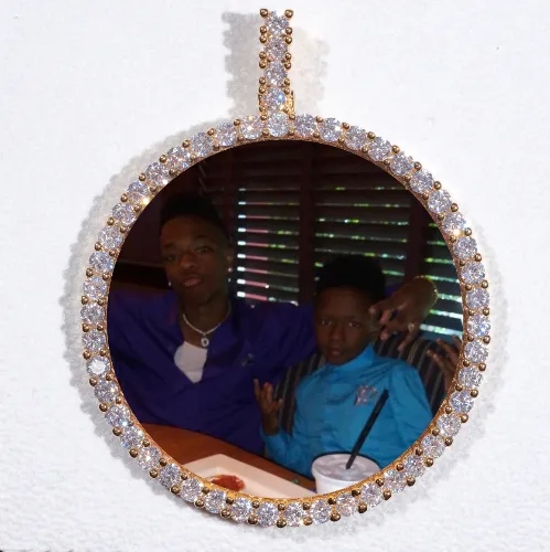 LARGE 3D CIRCLE CUSTOM PICTURE PENDANT sold by The GUU Shop