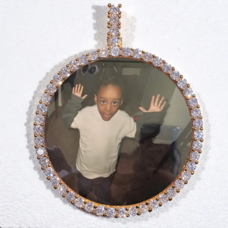 LARGE 3D CIRCLE CUSTOM PICTURE PENDANT sold by The GUU Shop