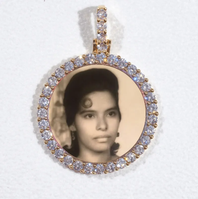 3D CIRCLE CUSTOM PICTURE PENDANT SMALL SIZE sold by The GUU Shop