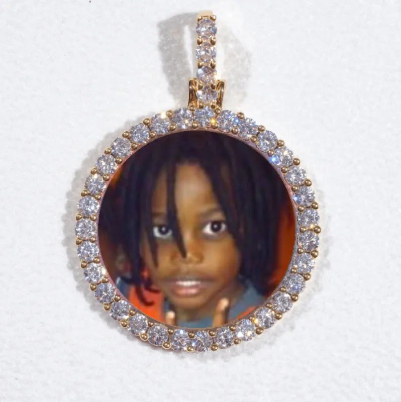 3D CIRCLE CUSTOM PICTURE PENDANT SMALL SIZE sold by The GUU Shop