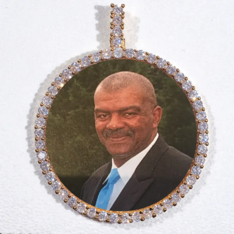 LARGE 3D CIRCLE CUSTOM PICTURE PENDANT sold by The GUU Shop