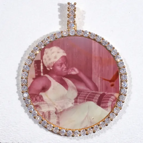 LARGE 3D CIRCLE CUSTOM PICTURE PENDANT sold by The GUU Shop