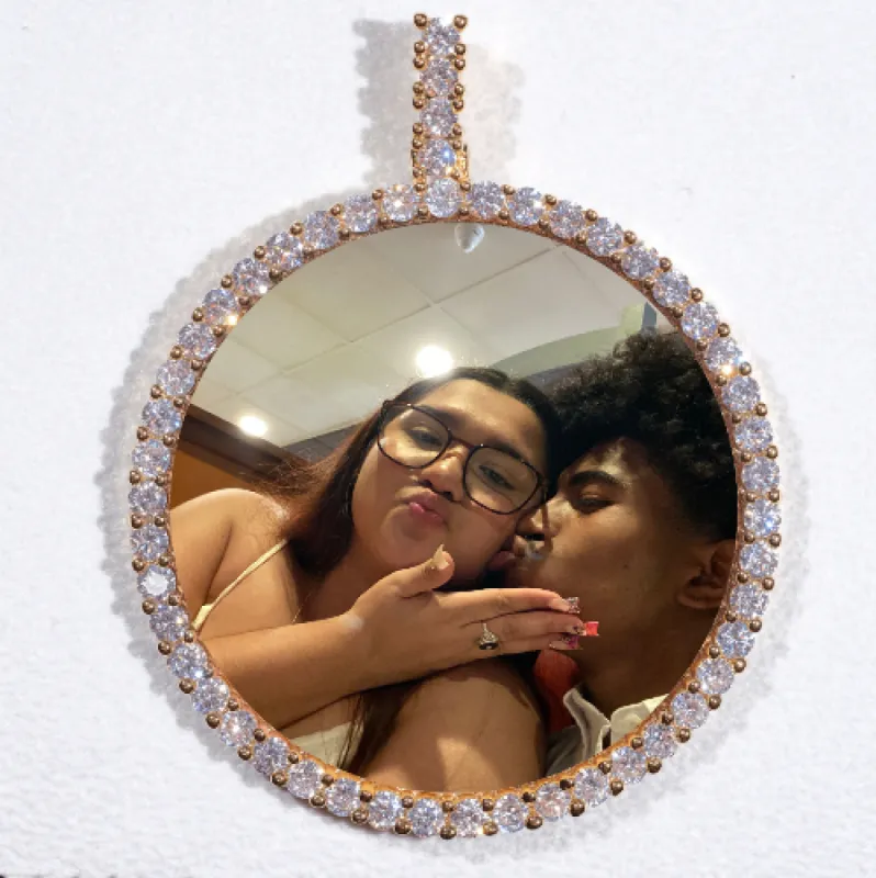 LARGE 3D CIRCLE CUSTOM PICTURE PENDANT sold by The GUU Shop